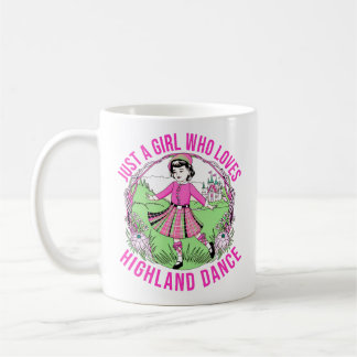 Nur ein Mädchen, das Highland-Tanzgeschenk Liebe Kaffeetasse