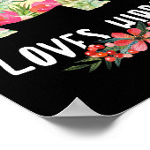 Nur ein Mädchen, das Hippos Floral Hippopotamus Li Poster (Ecke)