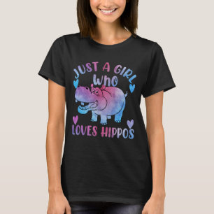 Nur ein Mädchen, das Hippos Hippopotamus Lover T-Shirt
