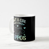 Nur ein Mädchen, das Hippos Lieben Kaffeetasse (Vorderseite Links)