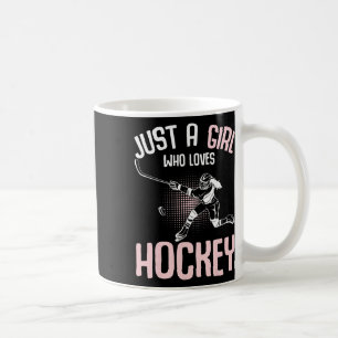 Nur ein Mädchen, das Hockey-Eishockey-Jugend-Kids Kaffeetasse