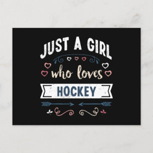 Nur ein Mädchen, das Hockey-Funny-Geschenke Lieben Postkarte