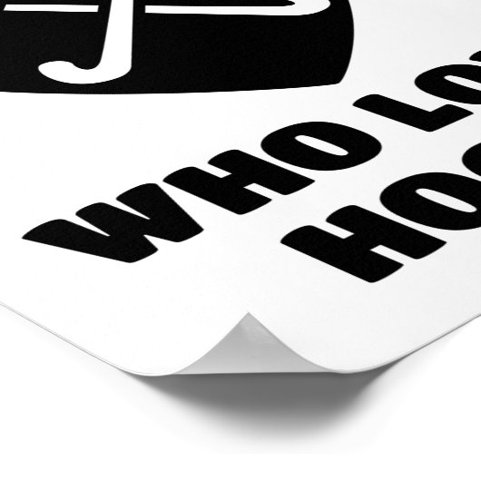 Nur ein Mädchen, das Hockey Lieben. Poster (Ecke)