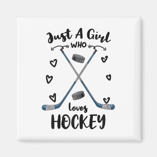Nur ein Mädchen, das Hockey liebt Magnet
