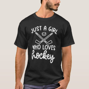 Nur ein Mädchen, das Hockey liebt, süß lustig T-Shirt