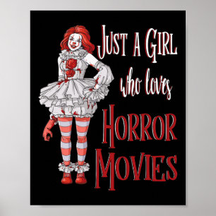 Nur ein Mädchen, das Horror-Filme Clown Hallowee L Poster