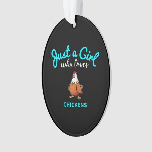 Nur ein Mädchen, das Hühnchen Liebe| Hühnchen-Love Ornament (Vorderseite)