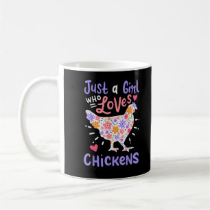 Nur ein Mädchen, das Hühner Hühnerhenne Liebe Cu L Kaffeetasse