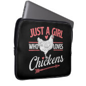 Nur ein Mädchen, das Hühner Liebe - Huhn Lover Pou Laptopschutzhülle (Vorne Rechts)