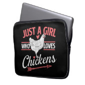 Nur ein Mädchen, das Hühner Liebe - Huhn Lover Pou Laptopschutzhülle (Vorderseite Links)