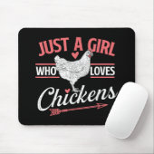 Nur ein Mädchen, das Hühner Liebe - Huhn Lover Pou Mousepad (Mit Mouse)