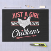 Nur ein Mädchen, das Hühner Liebe - Huhn Lover Pou Seidenpapier (Handwerk)