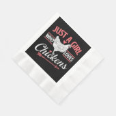 Nur ein Mädchen, das Hühner Liebe - Huhn Lover Pou Serviette (Ecke)