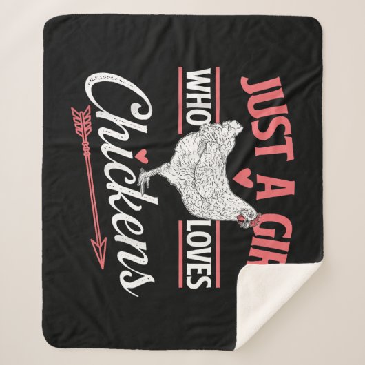 Nur ein Mädchen, das Hühner Liebe - Huhn Lover Pou Sherpadecke (Vorderseite)