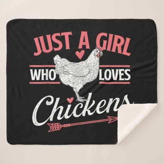 Nur ein Mädchen, das Hühner Liebe - Huhn Lover Pou Sherpadecke (Vorderseite (Horizontal))