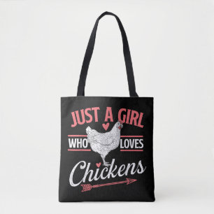 Nur ein Mädchen, das Hühner Liebe - Huhn Lover Pou Tasche