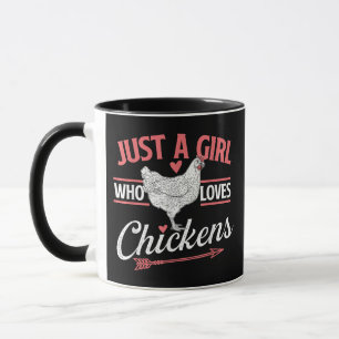 Nur ein Mädchen, das Hühner Liebe - Huhn Lover Pou Tasse