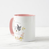 Nur ein Mädchen, das Hühner Liebe | Monogramm Tasse (Vorderseite Links)