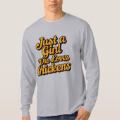 Nur ein Mädchen, das Hühner Liebe T-Shirt (Vorderseite)