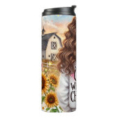 Nur ein Mädchen, das Hühner Liebe Thermosbecher (Nach links gedreht)