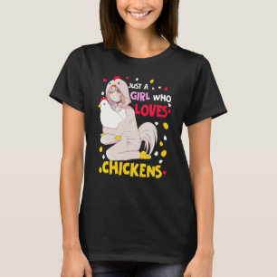 Nur ein Mädchen, das Hühner liebt Hühner T-Shirt