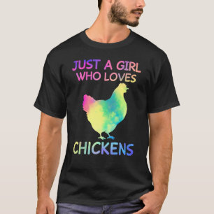 Nur ein Mädchen, das Hühner liebt, lustiger Hühner T-Shirt