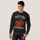 Nur ein Mädchen, das Hühner und Weihnachten Liebe Sweatshirt (Vorne ganz)