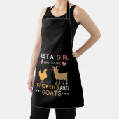Nur ein Mädchen, das Hühner und Ziegen Liebe Schürze (InSitu)