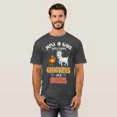 Nur ein Mädchen, das Hühner und Ziegen Liebe T-Shirt (Vorne ganz)