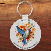 Nur ein Mädchen, das Hummingbird Liebe personalisi Schlüsselanhänger (Vorderseite)