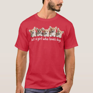 Nur ein Mädchen, das Hunde für Dograiner Vintage l T-Shirt