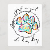 Nur ein Mädchen, das Hunde Liebe (Rückseite)