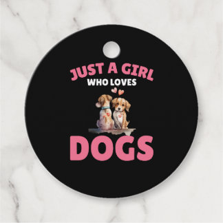 nur ein Mädchen, das Hunde Liebe (2) Geschenkanhänger