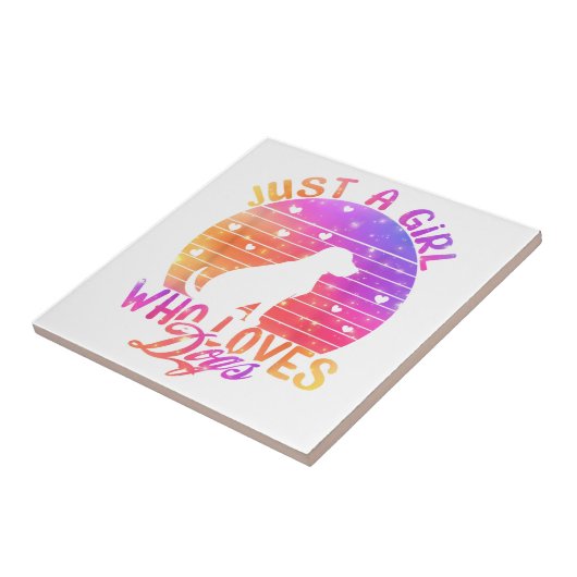 Nur ein Mädchen, das Hunde Liebe Fliese (Seite)