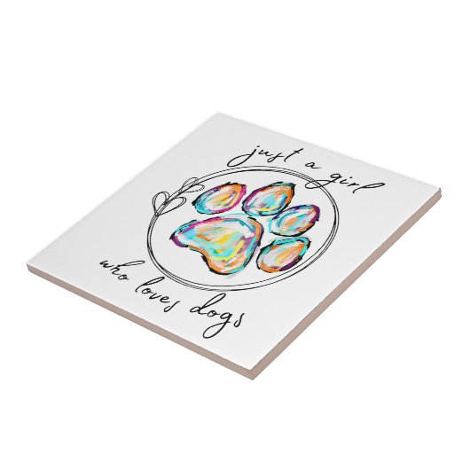 Nur ein Mädchen, das Hunde Liebe Fliese (Seite)