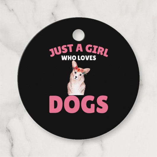 Nur ein Mädchen, das Hunde Liebe Geschenkanhänger (Vorderseite)