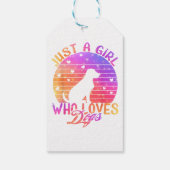 Nur ein Mädchen, das Hunde Liebe Geschenkanhänger (Rückseite)