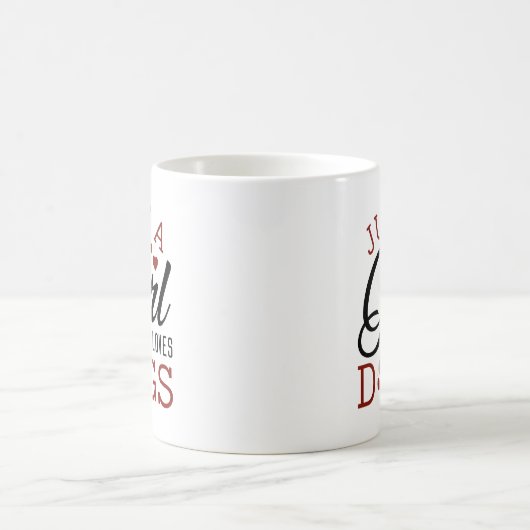 Nur ein Mädchen, das Hunde Liebe Kaffeetasse (Mittel)