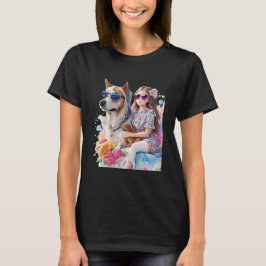 Nur ein Mädchen, das Hunde Liebe T-Shirt