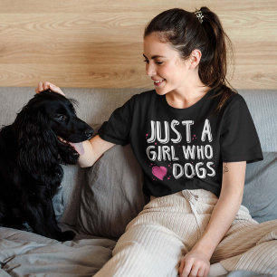 Nur ein Mädchen, das Hunde Liebe T-Shirt
