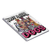 Nur ein Mädchen, das Hunde Lieben Funny Puppy Hund Notizblock (Rechte Seite)