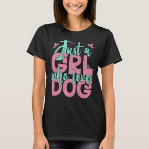 Nur ein Mädchen, das Hunde Lieben Hund Lover Pet T-Shirt
