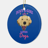 Nur ein Mädchen, das Hunde Lieben Hunde Hund Lover Keramik Ornament (Links)