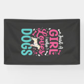 Nur ein Mädchen das Hunde liebt Banner (Horizontal)