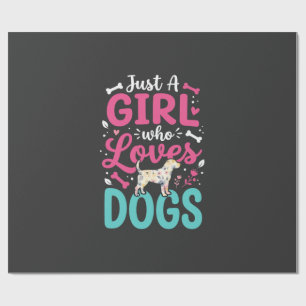 Nur ein Mädchen das Hunde liebt Geschenkpapier