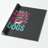 Nur ein Mädchen das Hunde liebt Geschenkpapier (Ungerollt)
