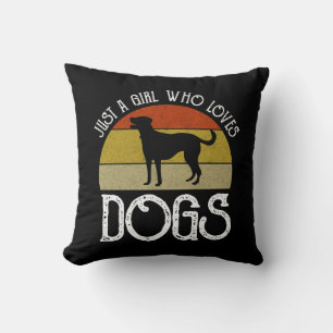 Nur ein Mädchen, das Hunde liebt Kissen