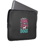 Nur ein Mädchen das Hunde liebt Laptopschutzhülle (Vorne Rechts)