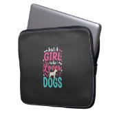 Nur ein Mädchen das Hunde liebt Laptopschutzhülle (Vorderseite Links)