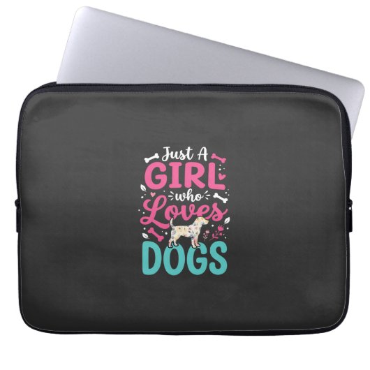 Nur ein Mädchen das Hunde liebt Laptopschutzhülle (Vorderseite)